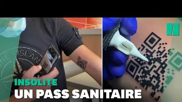 Il se fait tatouer... le QR code de son pass sanitaire sur le bras