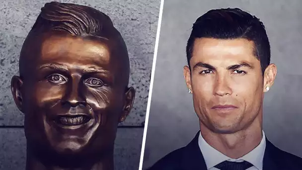 La réaction de Cristiano Ronaldo quand il a vu sa statue pour la première fois | Oh My Goal