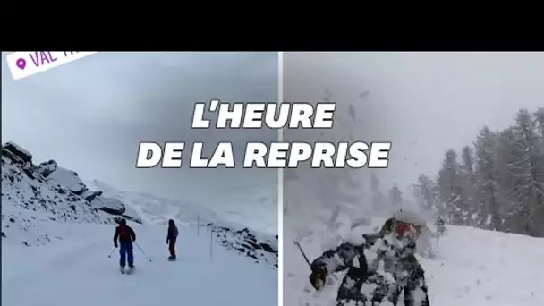Les images des premières descentes en ski de la saison hivernale
