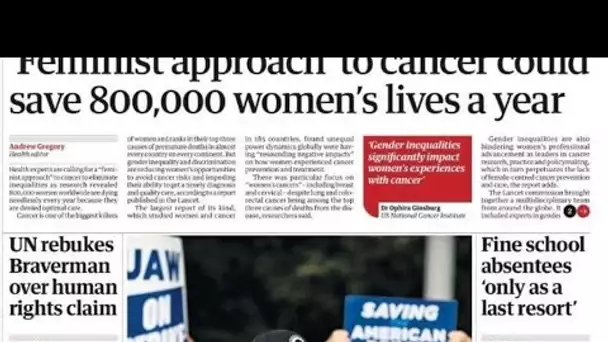 Lutte contre le cancer: "L'égalité hommes-femmes, une question de vie ou de mort" • FRANCE 24
