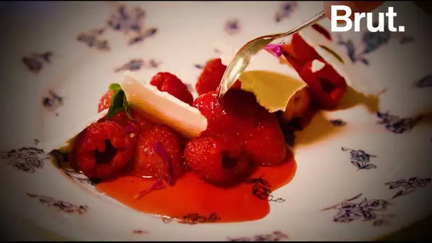 Fraises à l&#039;agastache et son croustillant meringué : une recette de Florent Ladeyn