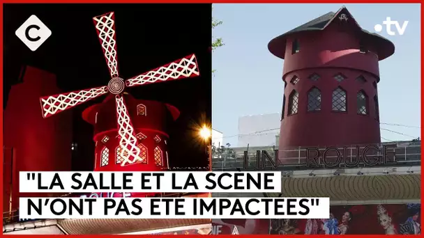 Paris : les ailes du Moulin Rouge sont tombées dans la nuit - La Story - C à Vous - 25/04/2024