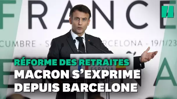 « Il est légitime que le désaccord s'exprime, mais...» : Macron réagit depuis l'Espagne aux grèves