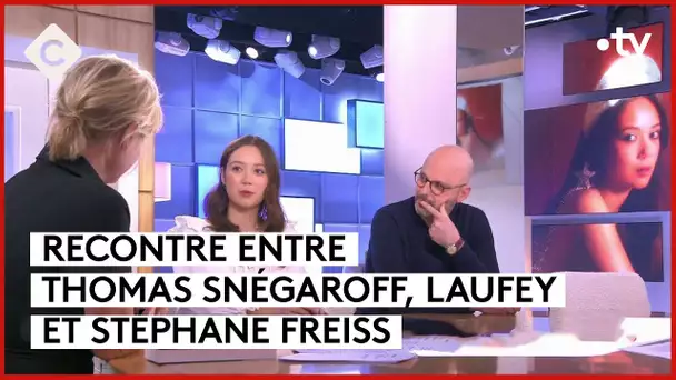 Thomas Snégaroff, Laufey et Stéphane Freiss à table - C à Vous - 16/02/2024