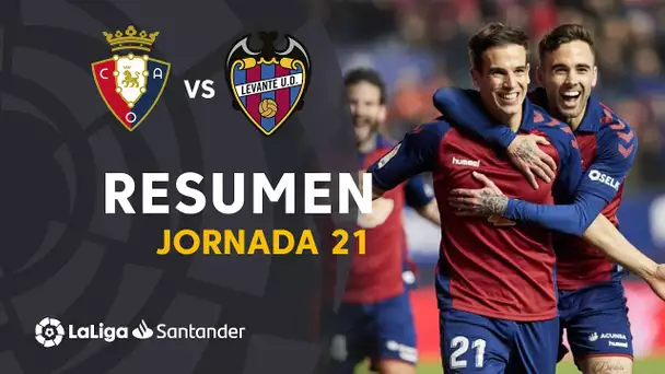 Resumen de CA Osasuna vs Levante UD (2-0)