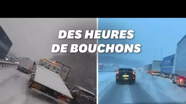 Dans l'Ain, 2000 automobilistes bloqués sur l'autoroute à cause de la neige