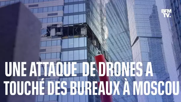 Une attaque nocturne de drones a touché des bureaux à Moscou