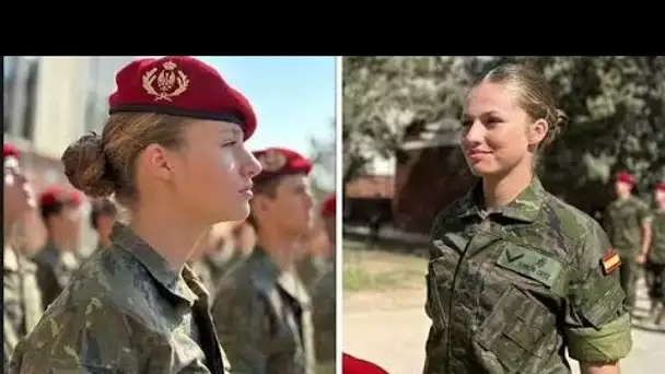 La princesse Leonor abandonne les robes royales pour l'uniforme militaire alors qu'elle réussit