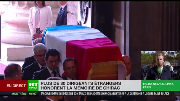 Hommage à Jacques Chirac à l'église Saint-Sulpice en présence de plus de 80 dirigeants étrangers