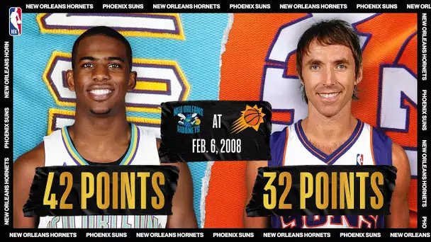Hornets @ Suns: CP3 & Steve Nash duel in 2OT classic on 2/6/2008 #NBATogetherLive