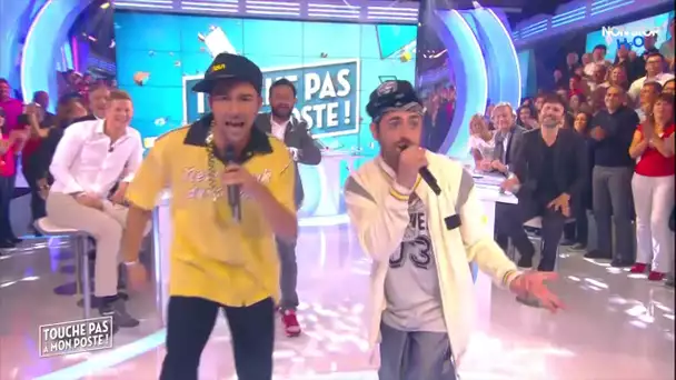 Camille Combal et Bertrand Chameroy chantent "T’es vraiment sympa Cyril Hanouna" en live