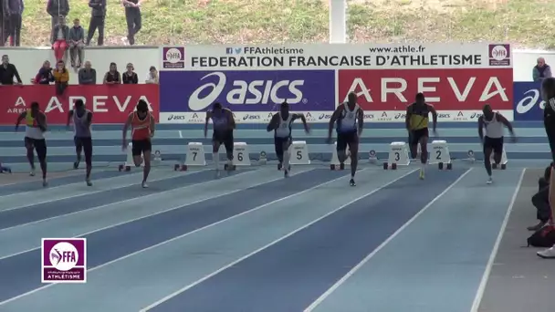 Nantes 2014 : Finale 60 m Espoirs M (Aurel Manga en 6&#039;&#039;70)