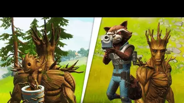 DEBLOQUER LE SAC A DOS DE GROOT ET RACCOON ROCKET ! (FORTNITE DEFIS L'EVEIL DE GROOT SAISON 4)