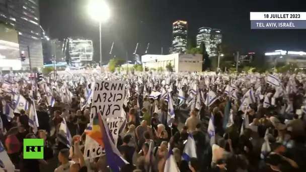 🇮🇱  Israël : la foule proteste contre la réorganisation du système judiciaire à Tel Aviv