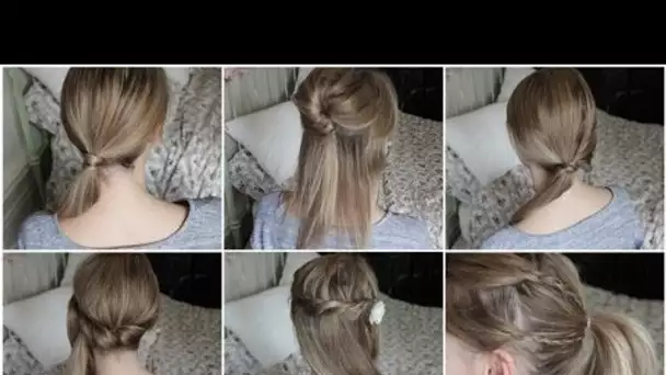 [ Tutoriel Coiffure n°29  ] : 6 coiffures pour cheveux courts / mi-longs !