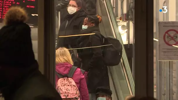 Ambiance dans les gares et les transports rouennais