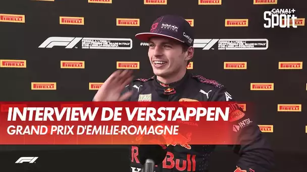 Max Verstappen réagit après sa victoire - GP d'Émilie-Romagne