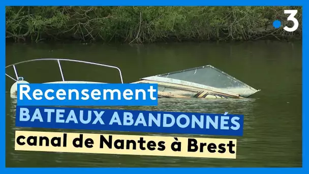 Recensement des bateaux abandonnés sur le canal de Nantes à Brest