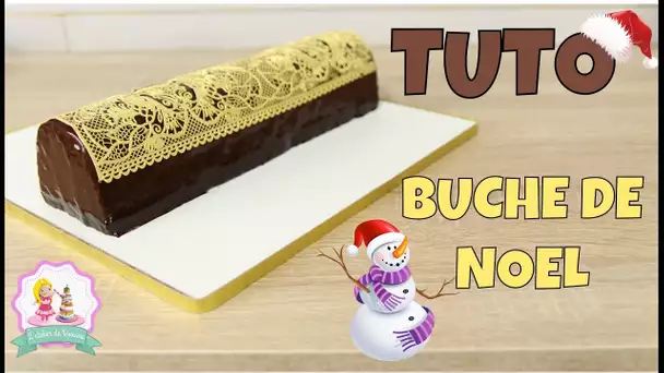 • ❅ • RECETTE BUCHE DE NOEL - GLACAGE MIROIR AU CHOCOLAT, FRAMBOISE ET PAIN D'ÉPICES • ❅ •