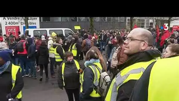 Manifestation syndicats / Gilets jaune à Rennes ce 5 février