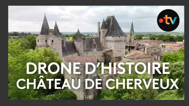 "Drone d'histoire" - Château de Cherveux dans les Deux-Sèvres
