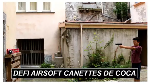 DÉFI AVEC MOMO - AIRSOFT + CANETTES DE COCA - LE PERDANT GOBE 6 FLAMBY !!