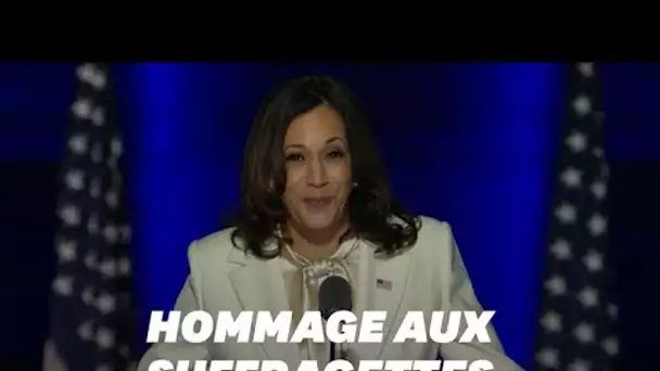 Kamala Harris portait une tenue très symbolique lors de son discours de victoire