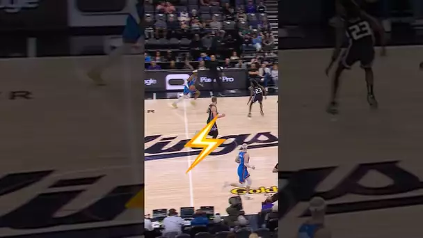 SGA turns on the jets and gets the tough layup to fall