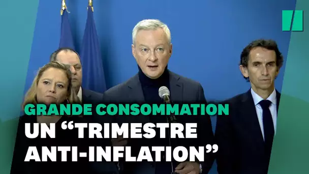 Un trimestre anti-inflation dans les supermarchés annoncé par Bruno Le Maire