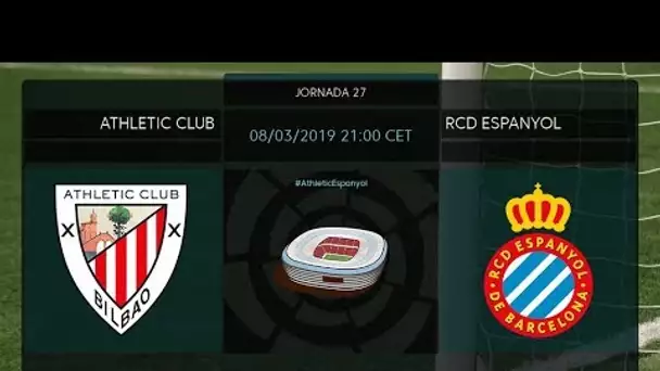 Calentamiento Athletic Club vs RCD Espanyol
