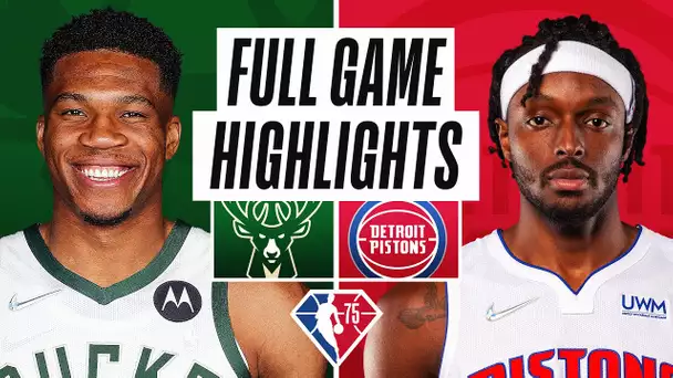 BUCKS at PISTONS | FULL GAME HIGHLIGHTS | November 2, 2021