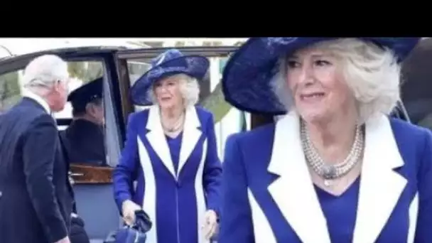 Camilla rayonnante alors que la duchesse et Charles sortent au Royal Maundy Service en l'absence de