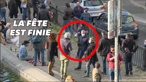 Déconfinement: la police disperse les Parisiens trop serrés sur le canal Saint-Martin