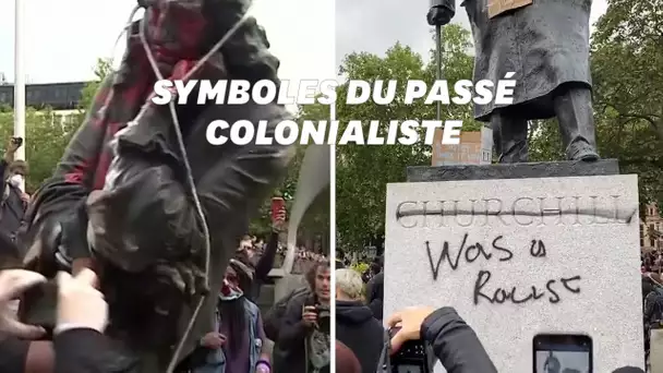 Durant les hommages à George Floyd, les statues sont la cible du mouvement anti-racisme