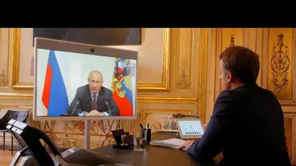 Emmanuel Macron "confiant de pouvoir avancer" avec la Russie, notamment en Libye