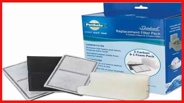 PetSafe Drinkwell Replacement Filter Kit for the Everflow and Outdoor Dog And Cat Water Fountains