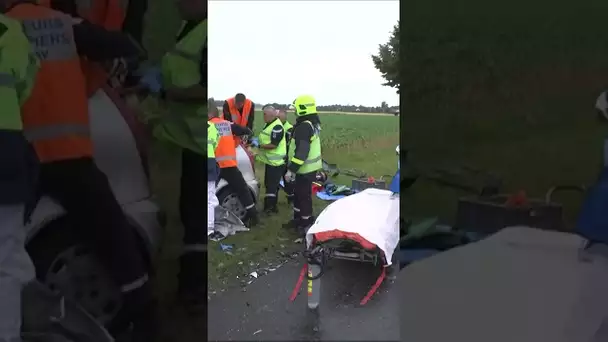Les pompiers vont galérer à extraire le conducteur #short