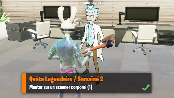 "PARLER À RICK SANCHEZ, LA SECRÉTAIRE DE GUERRE, MARIE-D'OR, INTELLO OU FORCES SPÉCIALES" FORTNITE