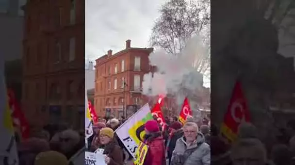 Grève contre la réforme des retraites : mobilisation à Toulouse #retraites #grève #toulouse