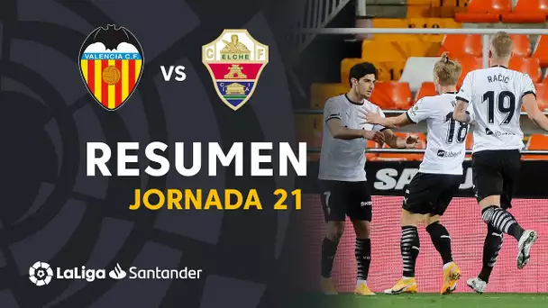 Resumen de Valencia CF vs Elche CF (1-0)