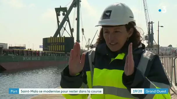 Un tablier d'un nouveau pont tournant a été installé vendredi 16 avril dans le port de Saint-Malo