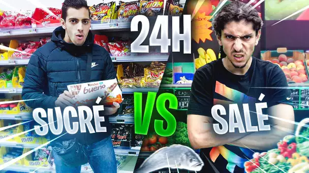 ON MANGE SUCRÉ VS SALÉ PENDANT 24H ! 🥶😨 ( Yassine a pris chère)