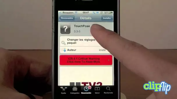 Touchpose - Afficher un rond lors d&#039;un appui sur votre écran iPhone, iTouch et iPad IOS 5!