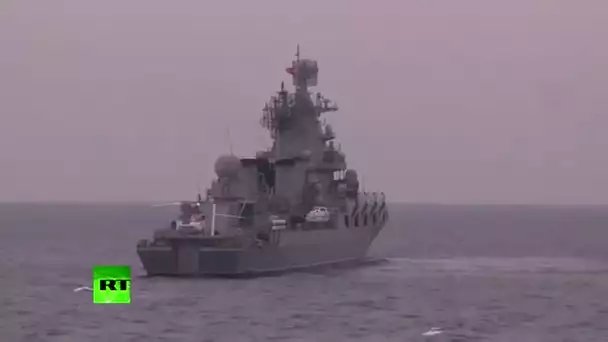 Le navire amiral Moskva déployé au large de la Syrie