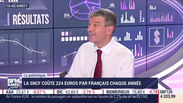 Nicolas Doze: La SNCF coûte 224 euros par Français chaque année - 08/10