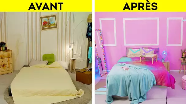 Transformation de chambre inimaginable : Comment nettoyer votre chambre en un clin d'œil !😍💗