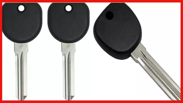 Keyless2Go Replacement for Uncut Transponder Ignition Car Key Circle Plus B111 (2 Pack)