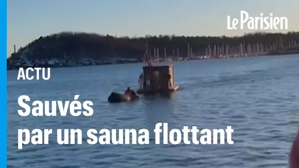 Norvège : une Tesla finit à l'eau, ses occupants sont sauvés par... un sauna flottant