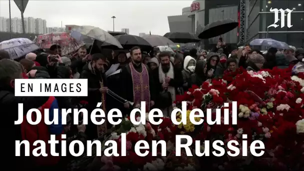 Attentat près de Moscou : les images des hommages après l’attaque au Crocus City Hall