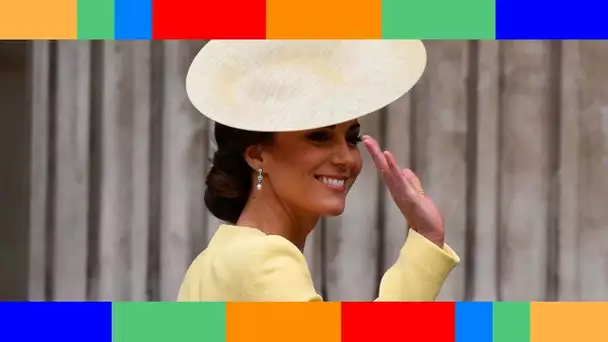 Kate Middleton radieuse en jaune citron  elle illumine la messe du Jubilé avec un de ses looks féti